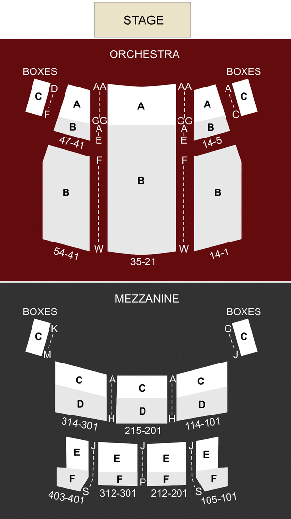 Elgin Theatre Seating Chart