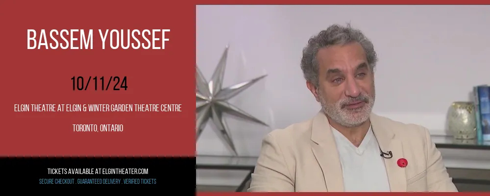 Bassem Youssef at Elgin Theatre At Elgin & Winter Garden Theatre Centre